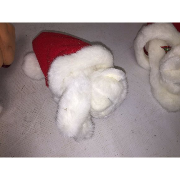 RUSS BERRIE & CO PLUSH KITTEN SLEEPING IN CHRISTMAS SANTA HAT - Picture 9 of 10